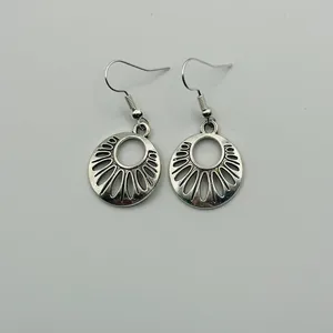 Silver sun ray Earrings thumbnail 2