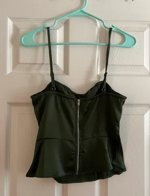Pretty Little Thing Green Corset Tank thumbnail 3
