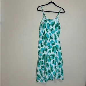 J.Crew Tropical‎ Leaf Print Sleeveless Maxi Dress Size Small thumbnail 6