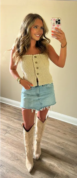 Strapless Top Tan Size M thumbnail 1