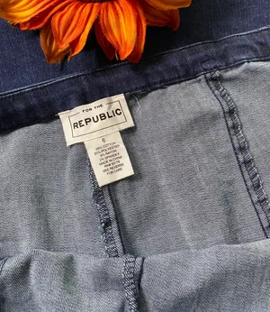 FOR THE REPUBLIC Hi-Low Raw Hem Bell Bottom Jeans | 6 thumbnail 9