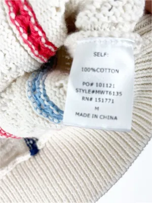 LE LIS 100% Cotton Striped Knit Sweater Vest Medium Preppy Golf Tennis Casual thumbnail 4