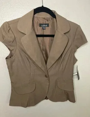 NWT A. Byer Mocha Y2K Vest Layering Top Size Medium Vintage thumbnail 1
