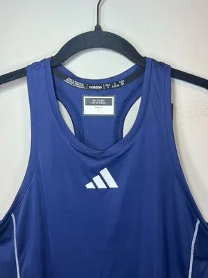 Adidas Utility Singlet Tank Top Shirt Navy Blue Lightweight Running NEW Sz Small thumbnail 2