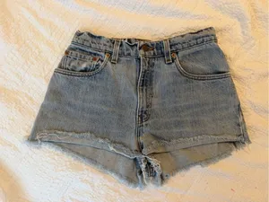 Levi's Vintage Light Wash High-Rise Cutoff Denim Shorts thumbnail 1