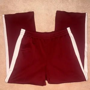 Sincerely Jules Wide Straight Leg Red White Striped Trouser Pants thumbnail 1