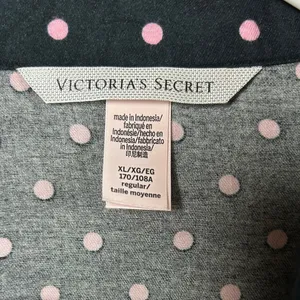 Victoria's Secret black and pink polka dot button-down pajama top size XL thumbnail 3