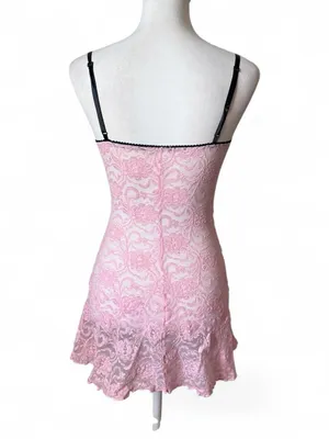 Pink Lace Coquette Lingerie Slip thumbnail 5