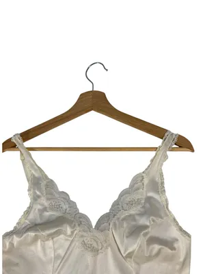 Vintage L’eggs 34 S Ivory Nylon Lace Camisole Coquette Lingerie Top thumbnail 5