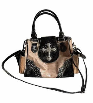Y2K Western Cross Studded Handbag and Crossbody Cowboy Chic McBling thumbnail 1