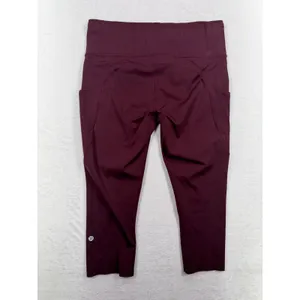 Lululemon 10 Fast and Free High-Rise Crop II Non-Reflective Nulux Garnet Cropped thumbnail 7