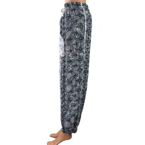 Free People Sweet It Is Blue Cream Floral Printed Tapered Harem Trouser Pants M thumbnail 2