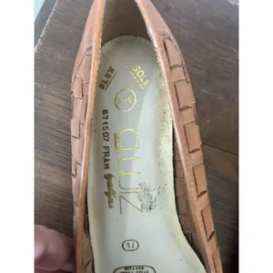 Vintage 90’s Women’s G Wiz Woven Leather Loafers Size 8.5 Old Money Brown Flats thumbnail 2