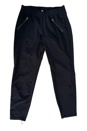 Athleta Black Zip-Front Jogger Pants thumbnail 1