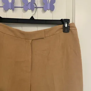 NWOT Kasper women’s tan flat front polyester straight leg dress pants size 10‎ thumbnail 2