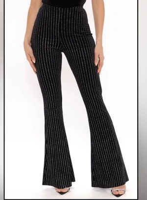 Urban Outfitters Black and White Patterned Flare Pants S/M thumbnail 1