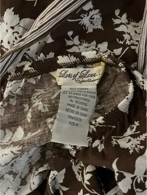 Y2K VTG Lots of Love by Speechless Brown Floral Halter Top M thumbnail 2