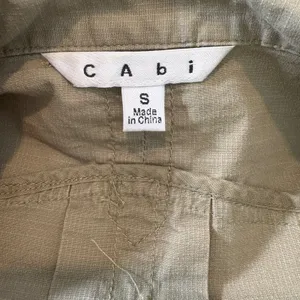 Cabi 904 Womens Khaki Tan Ripstop Military Safari Jacket Double Breasted Small thumbnail 4