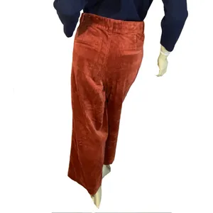 Loft Burnt Orange Cropped Wide Leg Corduroy Pants (10) thumbnail 5
