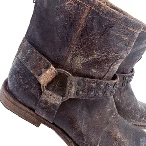 Frye Women's Phillip Studded Harness Moto Boots Size 5.5 thumbnail 2