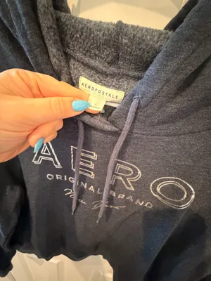 Aéropostale Blue Hoodie Size Large thumbnail 2