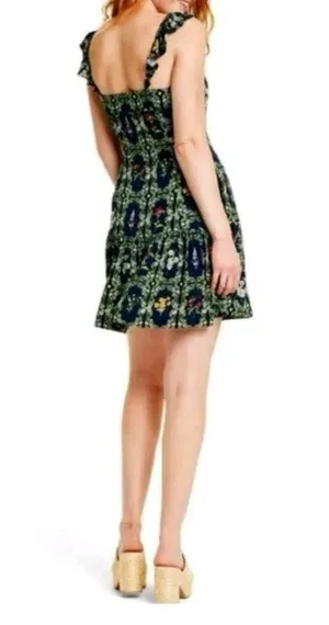 Agua Bendita x Target Collab Floral Tile Print Mini Dress XL Women’s Blue thumbnail 5