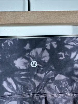 Lululemon Wunder Under Hi Rise‎ Leggings 10 Shibori Magnum Black Tie Dye thumbnail 8