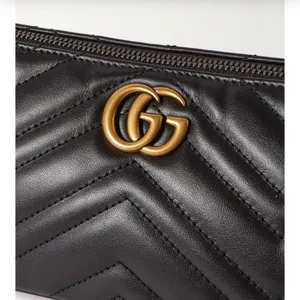 GUCCI Marmont GG logo quilted leather shoulder bag thumbnail 4