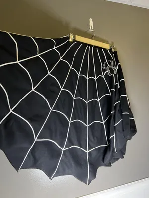 Grandin Road Spider Web Poncho Womens One Size Black Halloween Costume Spider thumbnail 3