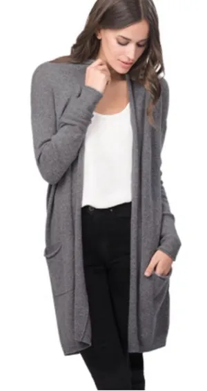 Cuyana Single Origin Cashmere Long Cardigan Gray Size M/L thumbnail 1