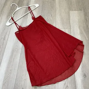 LeBeaute Sheer Babydoll Cami Tank Top Red (medium) sexy whimsygoth lingerie thumbnail 3