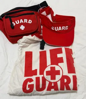 Life guard tshirt, visor, fanny pack Halloween Costume Small thumbnail 1