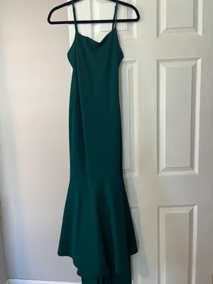 Lulus Tier and There Hunter Green Tiered Trumpet Hem Maxi Dress thumbnail 4