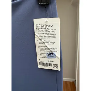 NEW Lululemon Smooth Fit Pull-On High Rise Athleisure Workwear Trouser Blue Sz 4 thumbnail 9