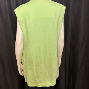 We the Free Green Light Lime Bright Young Things Linen Blazer Vest Large New thumbnail 8