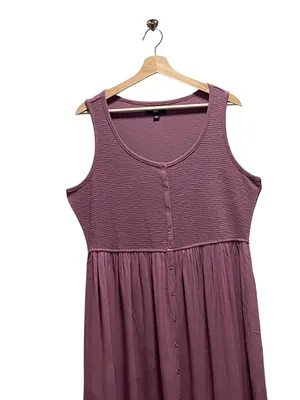 Frye Smocked Top Midi Dress Pink Size L Summer Vacation Coastal Beach Bohemian thumbnail 6