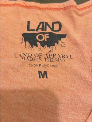 Land of Apparel Orange Surf Tank Top size medium thumbnail 3