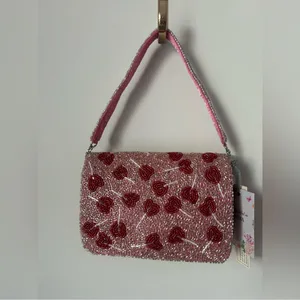 viral beaded lollipop shoulder bag sequins hand made with satin interior thumbnail 3