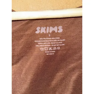 SKIMS Arm Shaper Sleeves Open Bust Compression Slimming Shrug Brown Size Small thumbnail 3