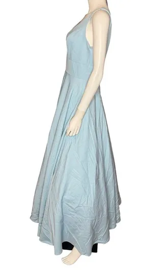 Ieena for Mac Duggal Blue Classic Sleeveless A-Line Ballgown with Pockets Sz 6 thumbnail 4