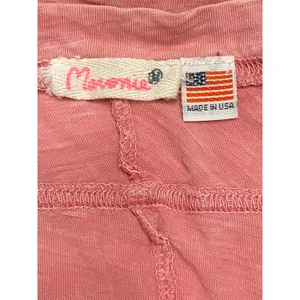 Maronie Pink Slub Cotton Oversized Boxy Tee Made in USA Medium thumbnail 4