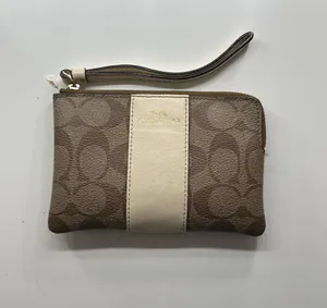 Coach Wallet Leather Wristlet Brown thumbnail 1