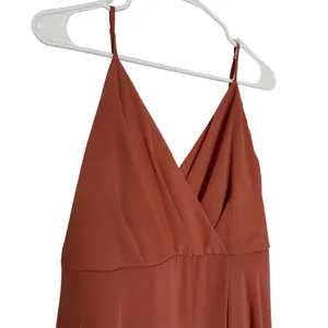 Birdy Grey Rust Orange Chiffon Dress (Size Medium) thumbnail 5