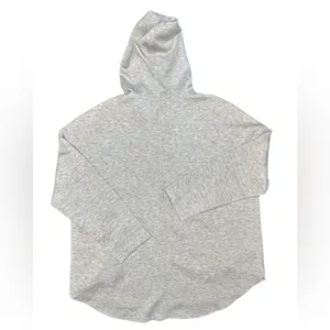 Gray oversized modern sporty chic simple travel hoodie 1/4 zipper pockets NWT M thumbnail 8