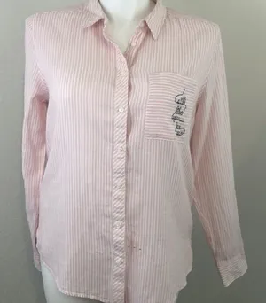 Arizona Jeans pink button down shirt thumbnail 1