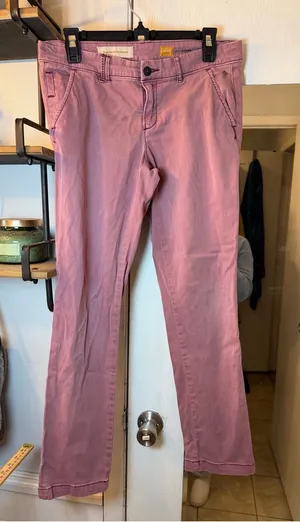 Pilcro Boot-Cut Pants in Dusty Rose thumbnail 1