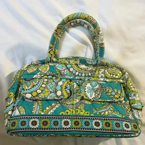 Vera Bradley Lime’s Up Quilted Small Satchel Handbag Paisley thumbnail 1