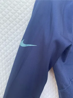 Nike Pro Hyperwarm Women’s Navy Blue 1/2 Zip Long Sleeve Training Top DES thumbnail 5