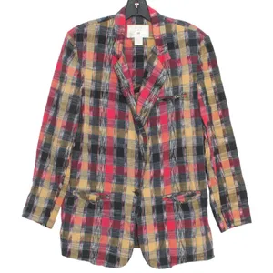 Express Blazer Plaid Vintage Grandpa Preppy Dark Academia Old Money Colorful M thumbnail 1