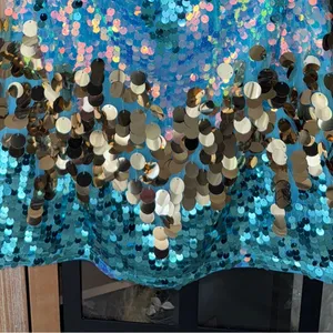 Mermaid core sequin dress mini bodycon strapless discs metallic shiny iridescent thumbnail 5